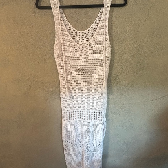 Loose knit dress/swimsuit cover dress with drawstrings - Picture 4 of 8